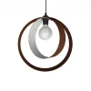 LUMICOM - NUCLEO Suspension, 1X E27, max 42W, métal, marron corten/feuille argent, D.40cm