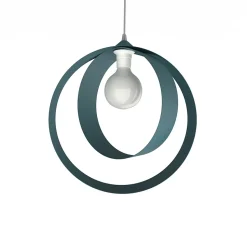 LUMICOM - NUCLEO Suspension, 1X E27, max 42W, métal, bleu méditerranéen, D.40cm