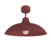 LUMICOM - PARIGINA Plafonnier, 1X E27, max 42W, métal, rouge cowhide, D.30cm