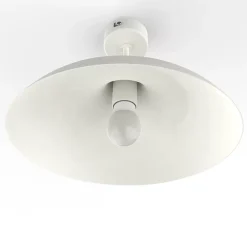 LUMICOM - PARIGINA Plafonnier, 1X E27, max 42W, métal, blanc mat, D.40cm