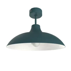 LUMICOM - PARIGINA Plafonnier, 1X E27, max 42W, métal, bleu méditerranéen/blanc, D.40cm