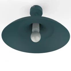 LUMICOM - PARIGINA Plafonnier, 1X E27, max 42W, métal, bleu méditerranéen, D.30cm