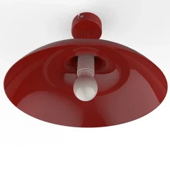 LUMICOM - PARIGINA Plafonnier, 1X E27, max 42W, métal, rouge brillant, D.40cm