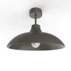 LUMICOM - PARIGINA Plafonnier, 1X E27, max 42W, métal, gris , D.40cm