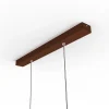 LUMICOM - PARIGINA TRACK Suspension, 2X E27, max 42W, métal, marron corten, D.30cm L.70cm