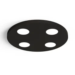 LUMICOM - PHANTEON Plafonnier, 4X GX53, max 8W, métal, noir, D.40cm