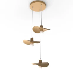 LUMICOM - PIUMA COMPO Suspension, 3X E27, max 42W, métal, anodic or, D.25cm