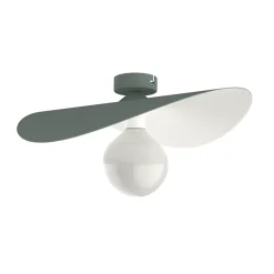 LUMICOM - PIUMA Plafonnier, 1X E27, max 42W, métal, iceberg green/blanc, D.40cm