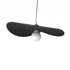 LUMICOM - PIUMA Suspension, 1X E27, max 42W, métal, noir mat, D.60cm