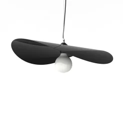 LUMICOM - PIUMA Suspension, 1X E27, max 42W, métal, noir brillant, D.60cm