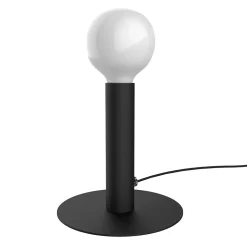 LUMICOM - PURO Lampe de table, 1X E27, max 42W, métal, noir mat, D.4cm H.20cm