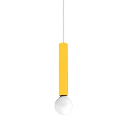 LUMICOM - PURO Suspension, 1X E27, max 42W, métal, jaune, D.4cm H.30cm