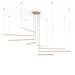 LUMICOM - RADIUS Suspension, STRIP LED, 136W/m, 4000K, métal, anodic gold, d.220