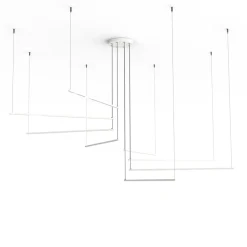 LUMICOM - RADIUS Suspension, STRIP LED, 136W/m, 3000K, métal, blanc, d.220