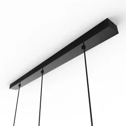 LUMICOM - Rail de suspension FUNNEL, 3X E27, max 42W, métal, Noir brillant / blanc, D.25cm L.100cm
