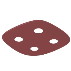 LUMICOM - RIVER FREE Plafonnier, 4x GX53, max 8W, métal, rouge cowhide, 55x55cm