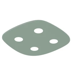 LUMICOM - RIVER FREE Plafonnier, 4x GX53, max 8W, métal, vert iceberg, 55x55cm