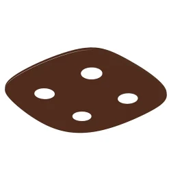 LUMICOM - RIVER FREE Plafonnier, 4x GX53, max 8W, métal, marron corten, 55x55cm