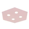 LUMICOM - RIVER HEX Plafonnier, 4x GX53, max 8W, métal, rose, 65x55cm