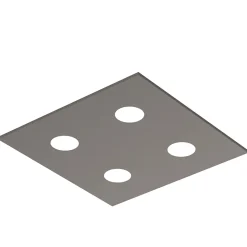 LUMICOM - RIVER SQUARE Plafonnier, 4x GX53, max 8W, métal, gris , 40x40cm