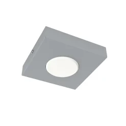 LUMICOM - RIVER SQUARE Plafonnier, 1x GX53, max 8W, métal, gris, 15x15cm