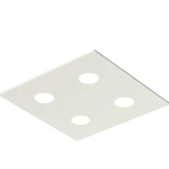 LUMICOM - RIVER SQUARE Plafonnier, 4x GX53, max 8W, métal, blanc brillant, 40x40cm