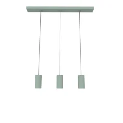 LUMICOM - ROND Suspension, 3X GU10, max 33W, métal, vert iceberg, L70cm x H10cm