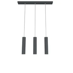 LUMICOM - ROND Suspension, 3X GU10, max 33W, métal, noir mat, L70cm x H30cm