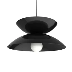 LUMICOM - ROND Suspension, 1X GU10, max 33W, métal, rouge cowhide, H.40cm