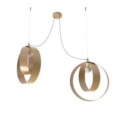 LUMICOM - SHELL Suspension, 2X E27, max 42W, métal, anodic gold, D.40