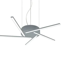 LUMICOM - SPIN Suspension, STRIP LED, 4000K, métal, gris, D.60cm