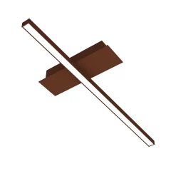 LUMICOM - SPLINT 1X Plafonnier, STRIP LED, 17W/m, 4000K, métal, corten, L50cm