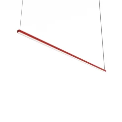 LUMICOM - SPLINT 1X Suspension, STRIP LED, 17W/m, 4000K, métal, rouge brillant, L100cm