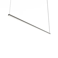 LUMICOM - SPLINT 1X Suspension, STRIP LED, 17W/m, 3000K, métal, gris , L100cm