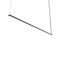 LUMICOM - SPLINT 1X Suspension, STRIP LED, 17W/m, 3000K, métal, noir brillant, L100cm