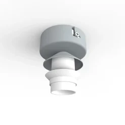 LUMICOM - TOKYO Plafonnier, 1xE27, max 42W, métal, gris, D.50cm