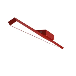 LUMICOM - TORX 1X Plafonnier, STRIP LED, 17.4W/m, 4000K, métal, rouge brillant, L100cm