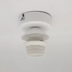 LUMICOM - TUZZI Plafonnier, 1xE27, max 42W, métal, blanc mat, D.40cm