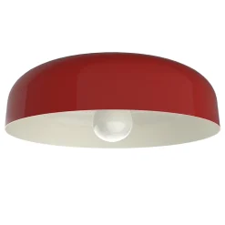 LUMICOM - TUZZI Plafonnier, 1xE27, max 42W, métal, rouge brillant/blanc, D.50cm
