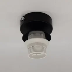 LUMICOM - TUZZI Plafonnier, 1xE27, max 42W, métal, noir mat/feuille cuivre, D.40cm