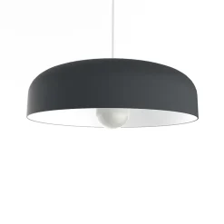 LUMICOM - TUZZI Suspension, 1xE27, max 42W, métal, anthracite/blanc, D.40cm