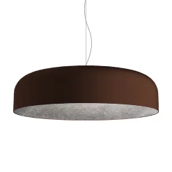 LUMICOM - TUZZI Suspension, 1xE27, max 42W, métal, marron corten/feuille argent, D.50cm