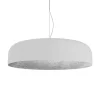 LUMICOM - TUZZI Suspension, 1xE27, max 42W, métal, blanc mat/feuille argent, D.50cm