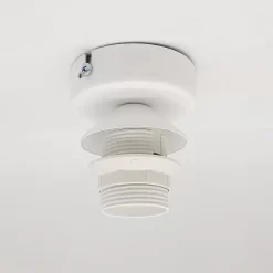 LUMICOM - VENICE Plafonnier, 1xE27, max 42W, métal, béton/feuille argent, D.40cm