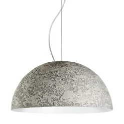 LUMICOM - VENICE Suspension, 1xE27, max 42W, métal, béton/blanc, D.60cm