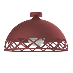 LUMICOM - WINDOW Plafonnier, 1xE27, max 42W, métal, cowhide red, D.40cm