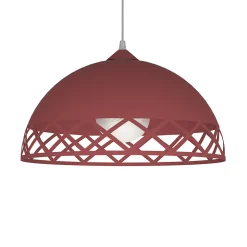 LUMICOM - WINDOW Suspension, 1xE27, max 42W, métal, cowhide red, D.40cm