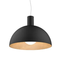 LUMICOM - ZENIT Suspension, 1xE27, max 42W, métal, noir mat/feuille d'or, D.40cm