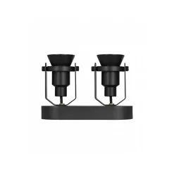 Luminaire DECOSPOT DOUBLE Spot - 2 Spots LED GU10 700lm 6W inclus - 2 finitions possibles - Noir