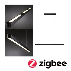 Luminaire en suspension LED Smart Home Zigbee 3.0 Lento Tunable White 2100lm 41,5W Noir mat gradable